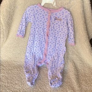 Carter’s white &blue cherry footed pajamas
